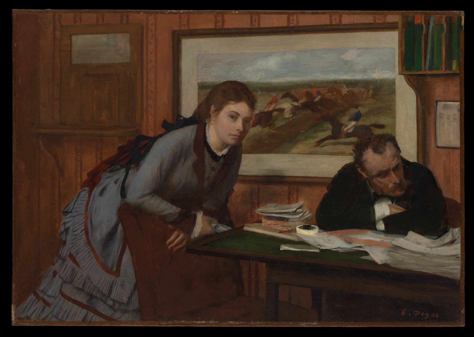 Edgar Degas, Sulking, ca. 1870. The Metropolitan Museum of Art, public domain.